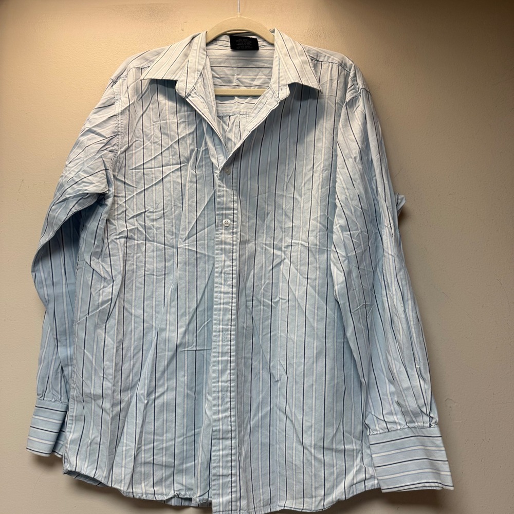 South Pole Button Down Shirt Mens XL Blue Striped Excellent Long Sleeve Cotton